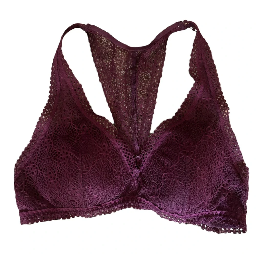 Victoria’s Secret Burgundy Lace Bralette Women Size Medium